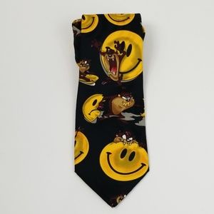 Vintage Looney Tunes Taz Happy Face Tie